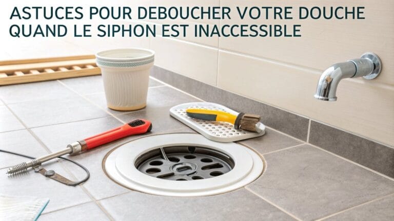 Astuces pour déboucher votre douche quand le siphon est inaccessible