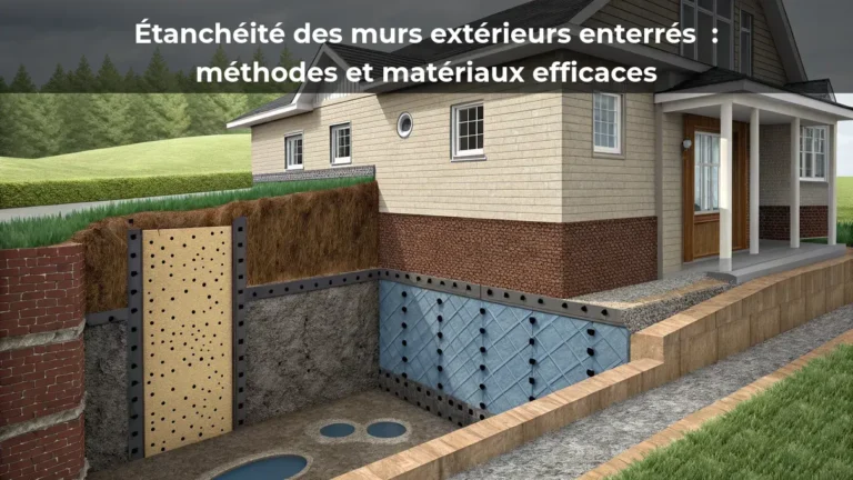 Étanchéité des murs extérieurs enterrés : méthodes et matériaux efficaces