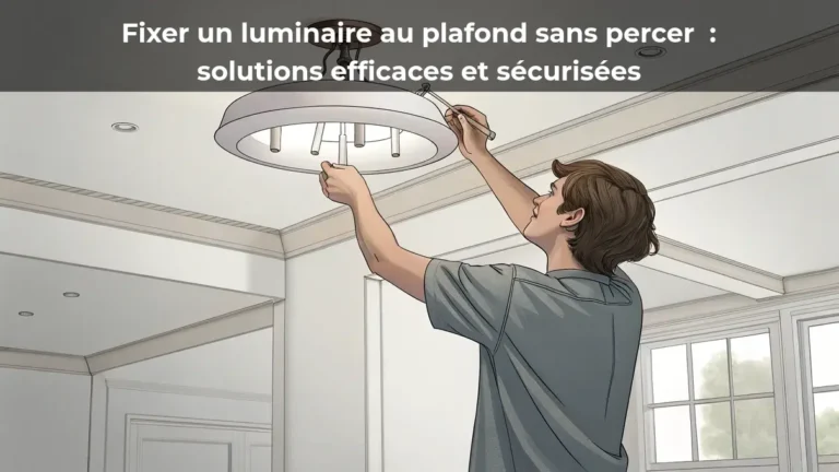 Fixer un luminaire au plafond sans percer : solutions efficaces et sécurisées