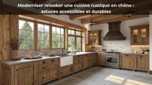 Moderniser relooker une cuisine rustique en chêne : astuces accessibles et durables