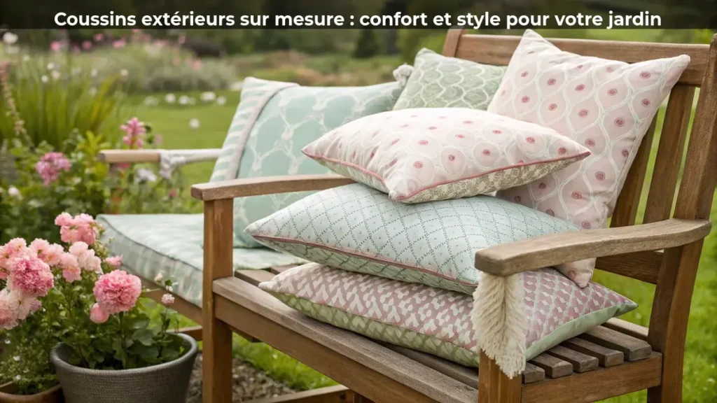 Coussins extérieurs sur mesure : confort et style pour votre jardin