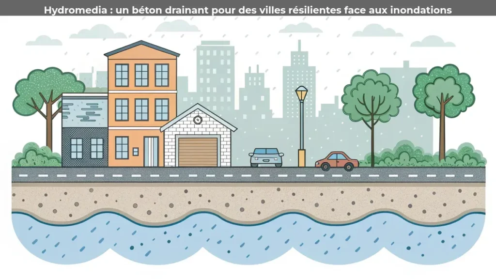 Hydromedia : un béton drainant pour des villes résilientes face aux inondations