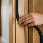 Installation d'un joint d'étanchéité sur une porte intérieure pour isolation phonique