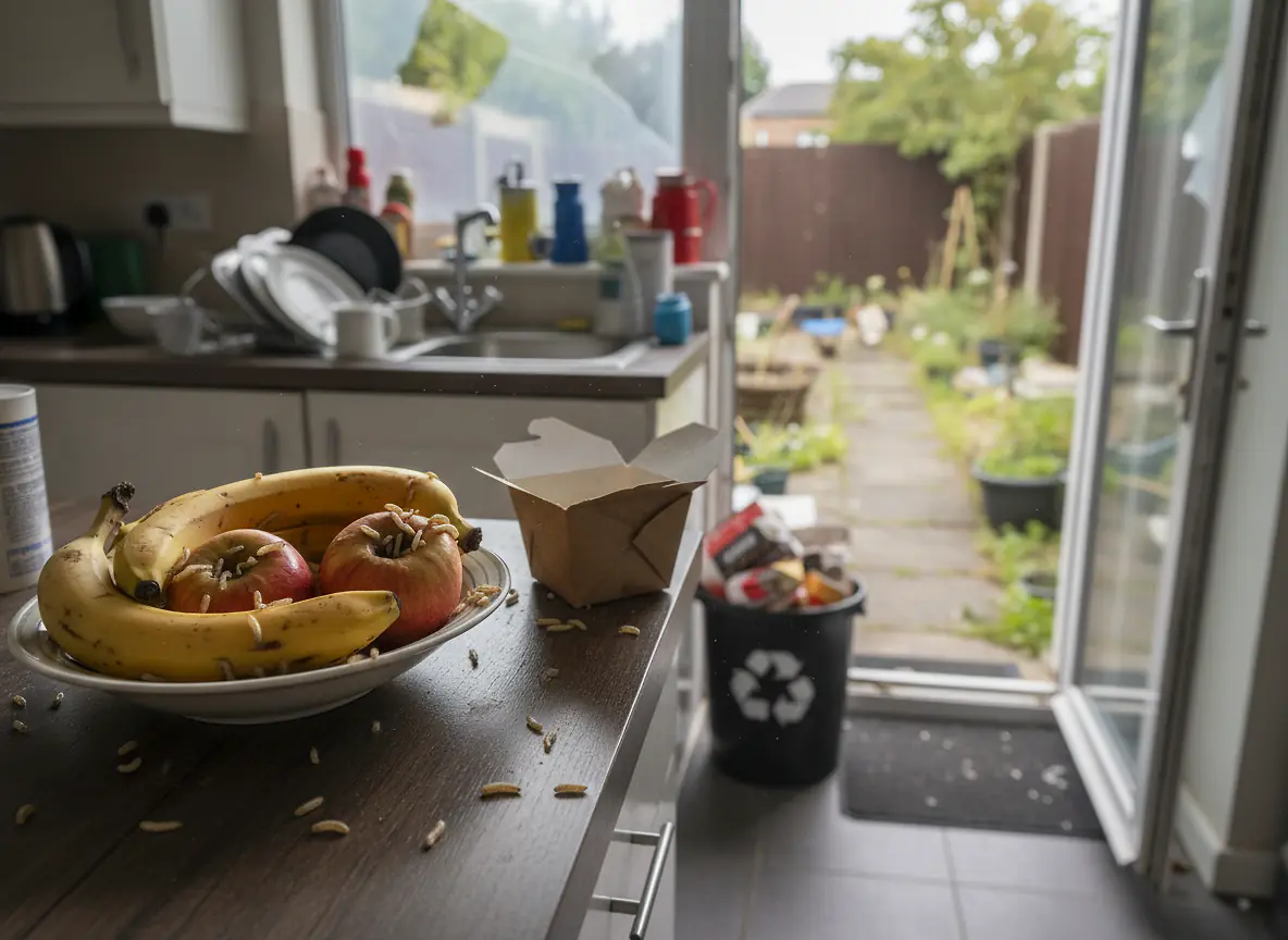 Doù viennent les asticots dans la maison