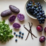 Composition photo de fruits et légumes français en V
