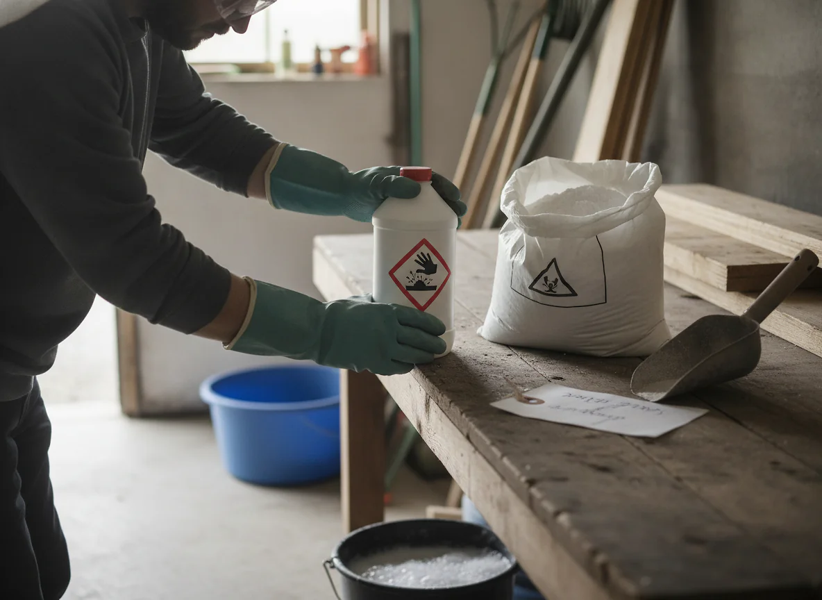 Précautions de sécurité&nbsp;: un produit classé corrosif (CLP)