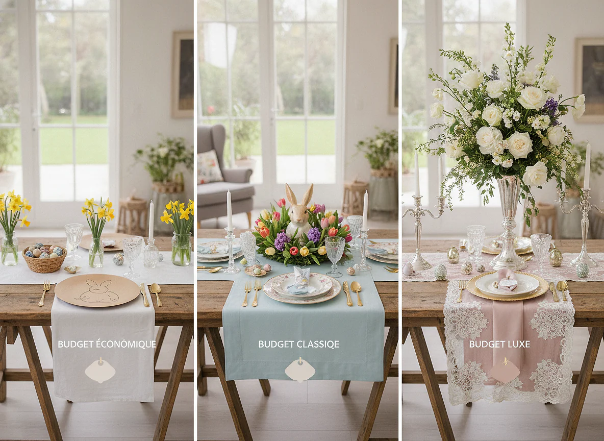 Budget déco table de Pâques : 3 scénarios chiffrés